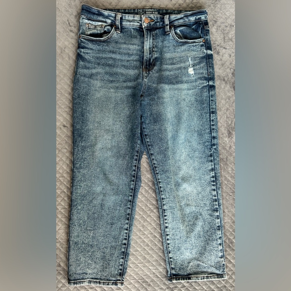 Super High Rise Cropped Straight Leg Jeans Size 13
